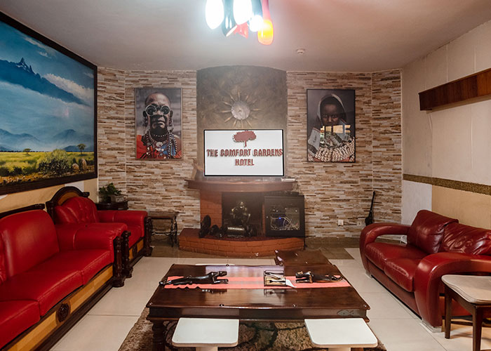 Comfort Gardens Nairobi reception view lounge