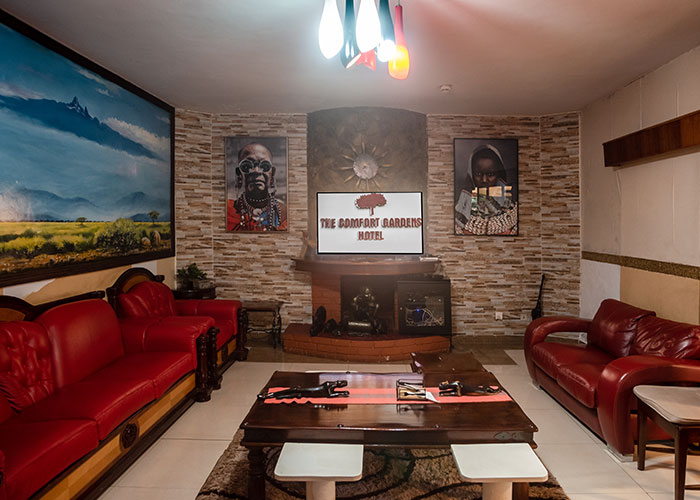 Comfort Gardens Nairobi reception view lounge
