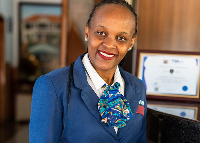 Comfort Gardens Nairobi reception area