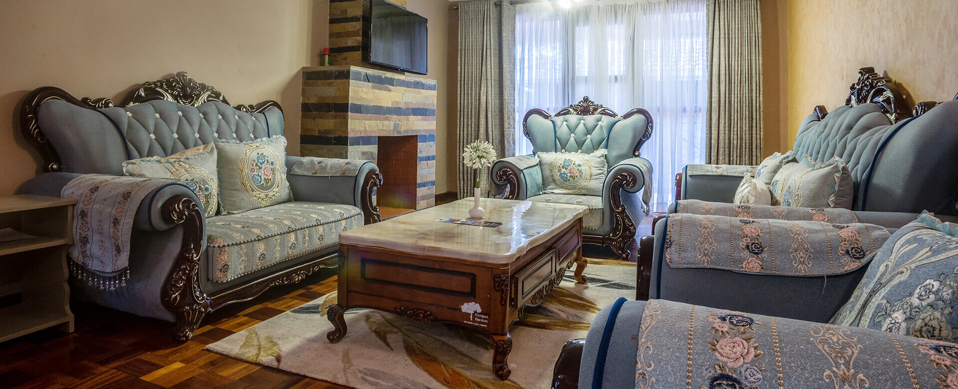 Interior view of guest room at Comfort Gardens Nanyuki